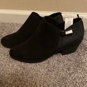 FAUX SUEDE ANKLE BOOTS